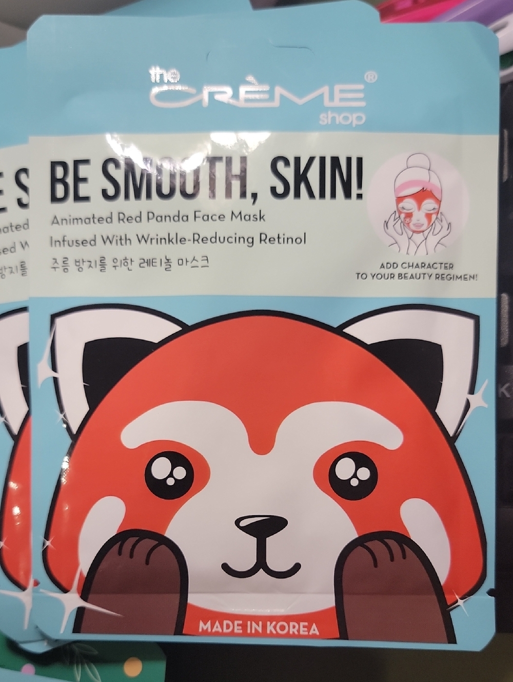Animated Red Panda Face Mask - Red
